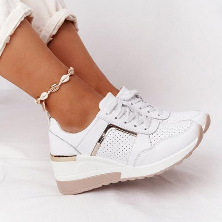 Alina | Women's Lace Up Platform Wedge Sneakers