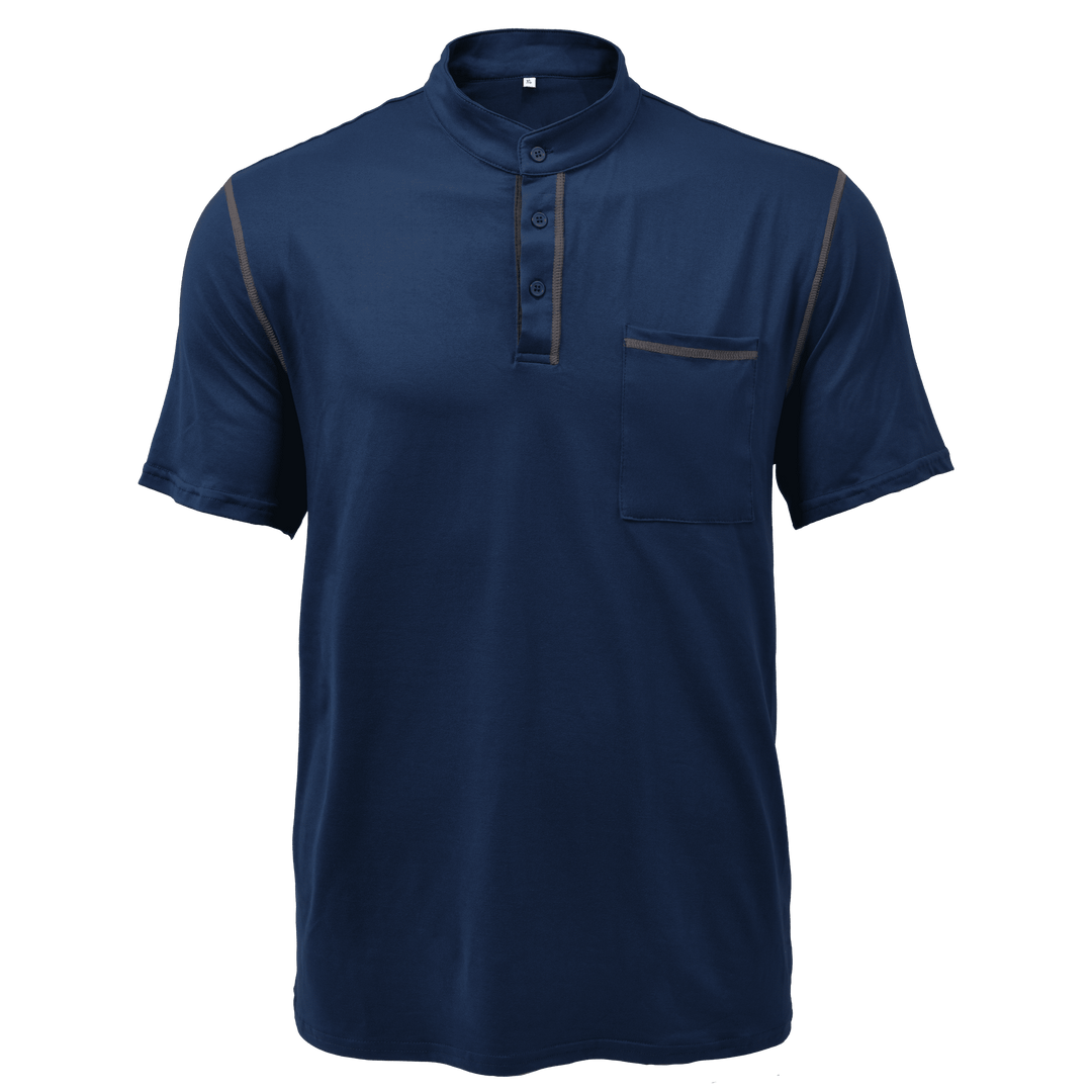 Caleb | Men's Slim Fit Henley Neck T Shirt