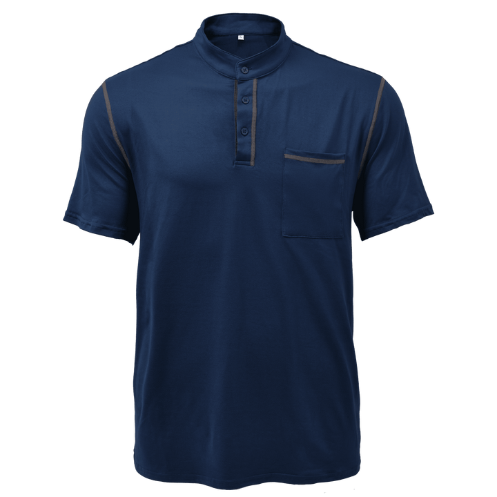 Theo | Men's Slim Fit Button Placket Henley Shirt