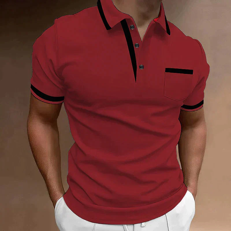 Evan | Men's Contrast Trim Short Sleeve Polo