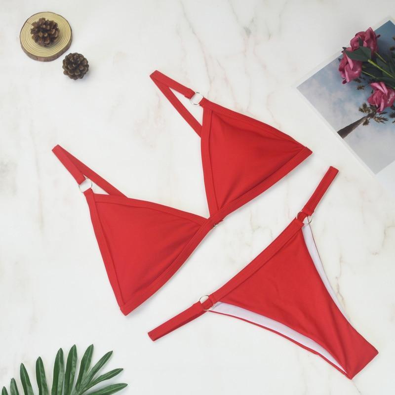 Nerina | Women's Adjustable Strap Triangle Bikini Set