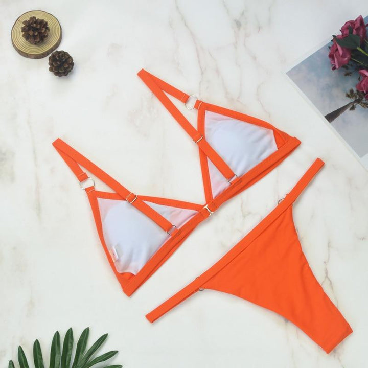 Nerina | Women's Adjustable Strap Triangle Bikini Set