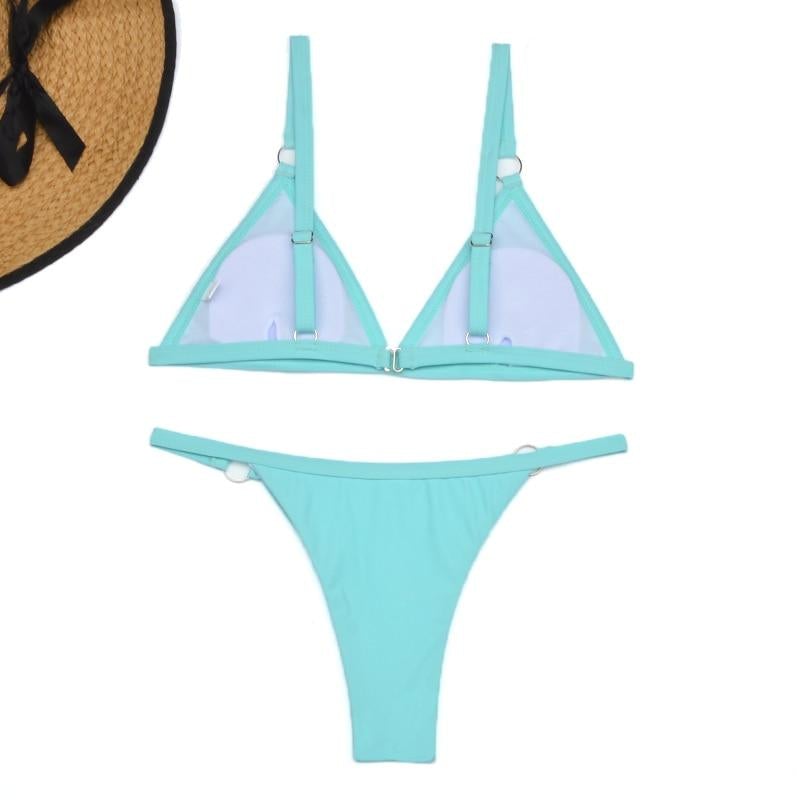Nerina | Women's Adjustable Strap Triangle Bikini Set