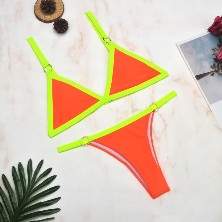 Nerina | Women's Adjustable Strap Triangle Bikini Set