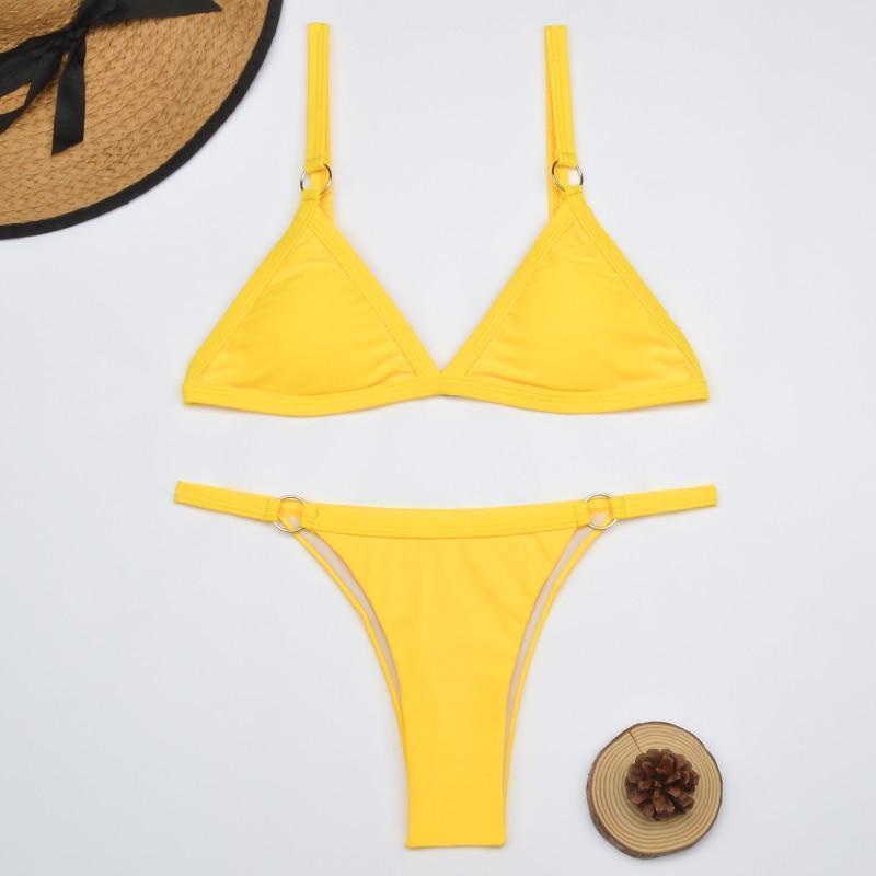 Nerina | Women's Adjustable Strap Triangle Bikini Set