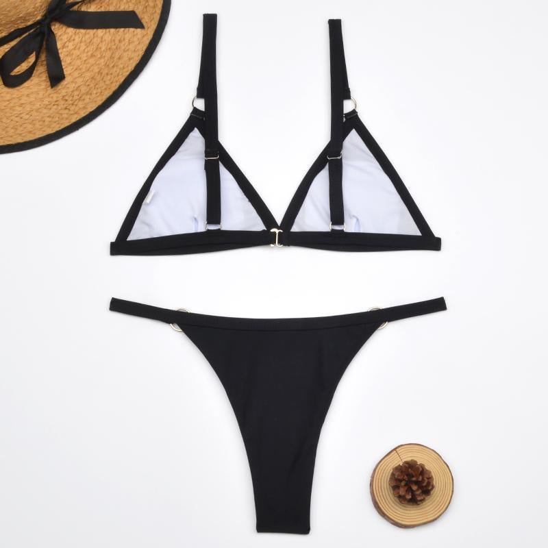 Nerina | Women's Adjustable Strap Triangle Bikini Set