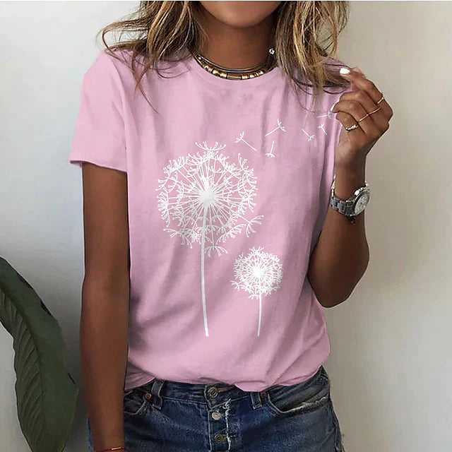 Freya | Women's Printed Round Neck Everyday Tee