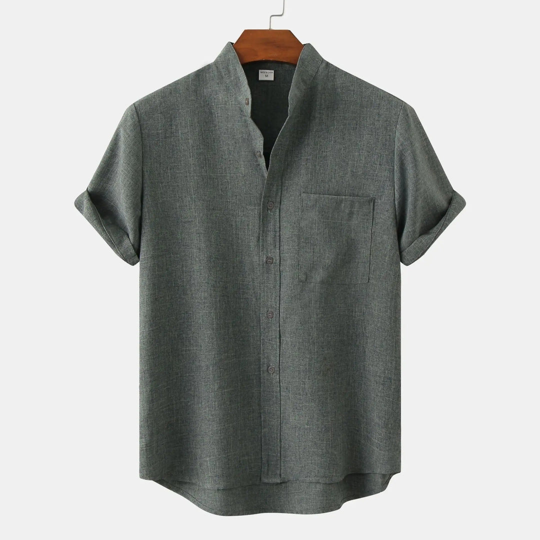 Rowan | Men's Stand Collar Button Front Casual Shirt