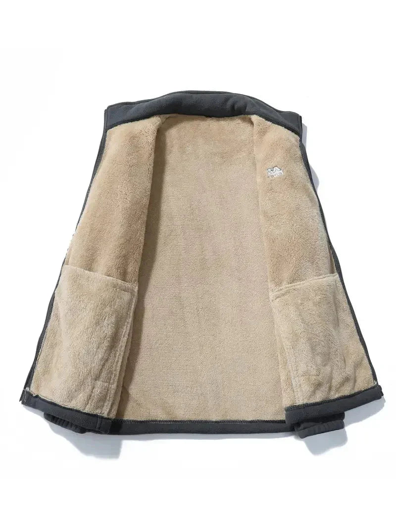 Unisex Fleece Vest Lined Warm Outdoor Hiking Sleeveless Gilet