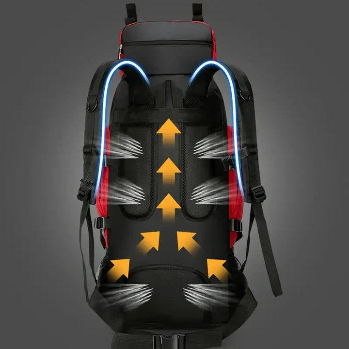 90-Litre Waterproof Hiking Backpack High-Capacity Travel Camping Pack