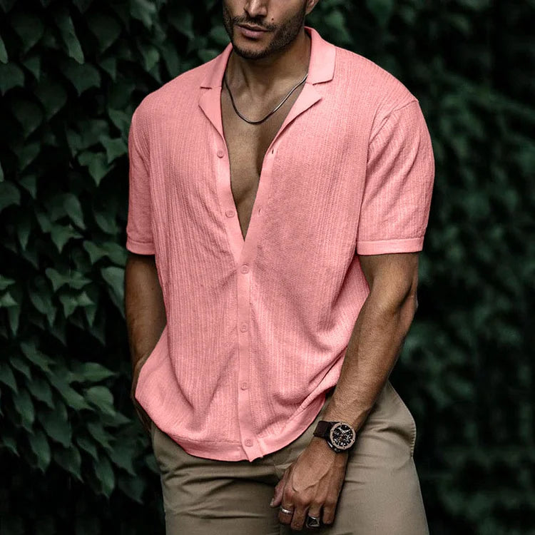 Mateo | Men's Short Sleeve Cuban Collar Button Shirt