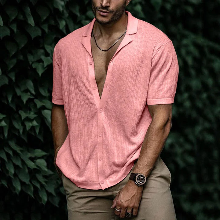 Mateo | Men's Short Sleeve Cuban Collar Button Shirt