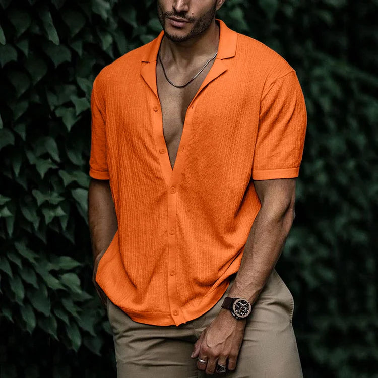 Mateo | Men's Short Sleeve Cuban Collar Button Shirt
