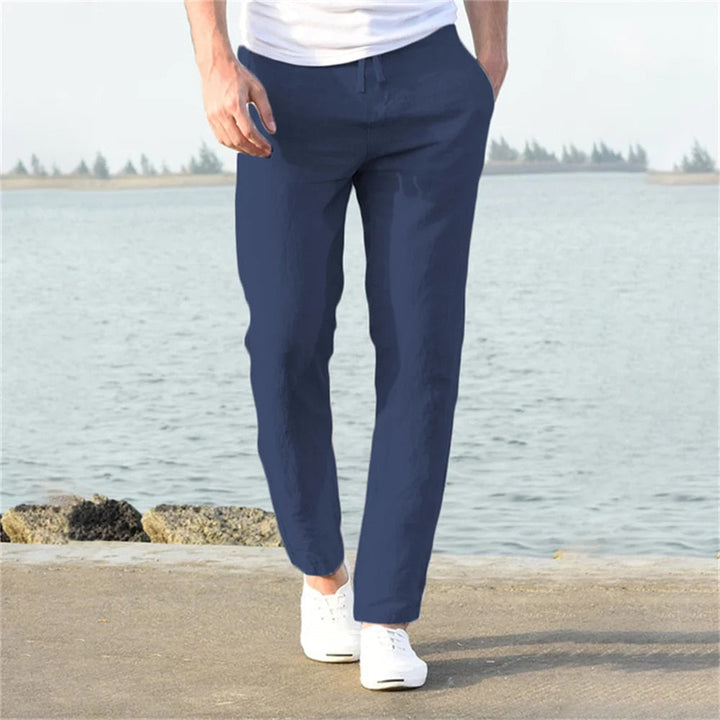 Rowan | Men's Linen Drawstring Pants With Pockets
