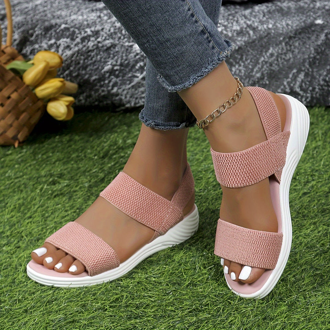 Elara | Women's Adjustable Ankle Strap Open Toe Sandals