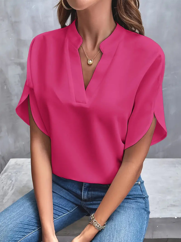 Mila | Women's Elegant V-Neck Split Sleeve Blouse