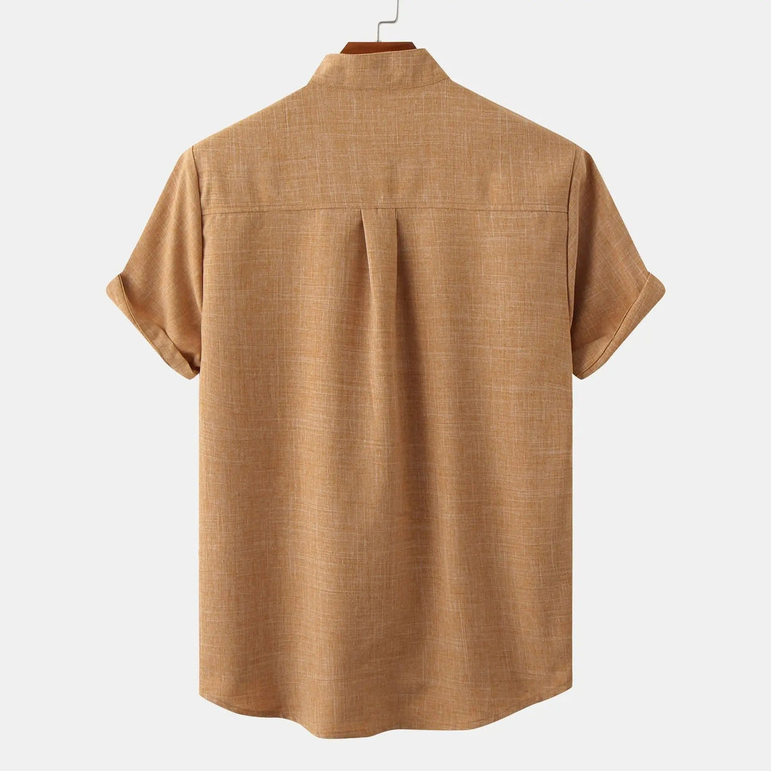 Rowan | Men's Stand Collar Button Front Casual Shirt