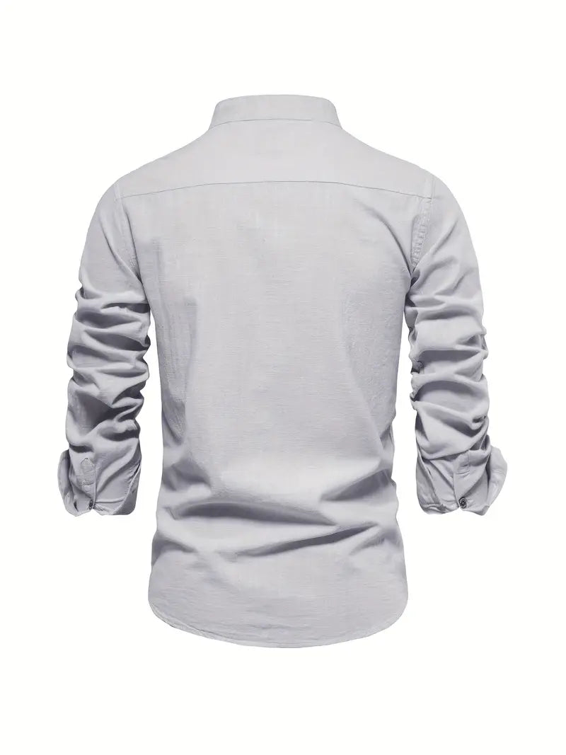 Soren | Men's Stand Collar Button-Up Casual Shirt