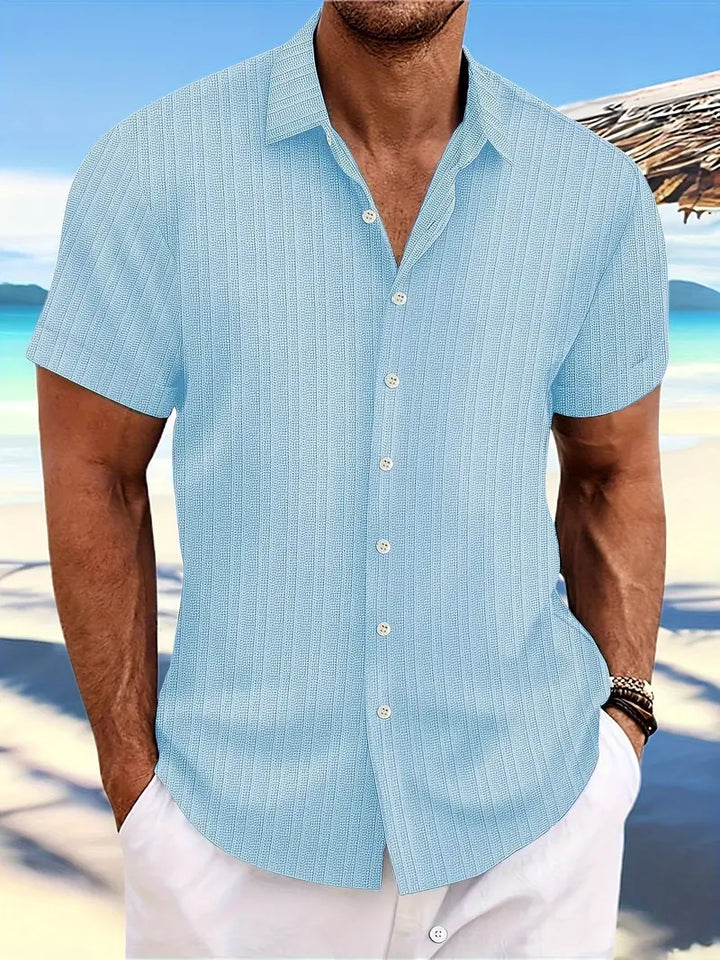 Marco | Men's Textured Short Sleeve Button Shirt