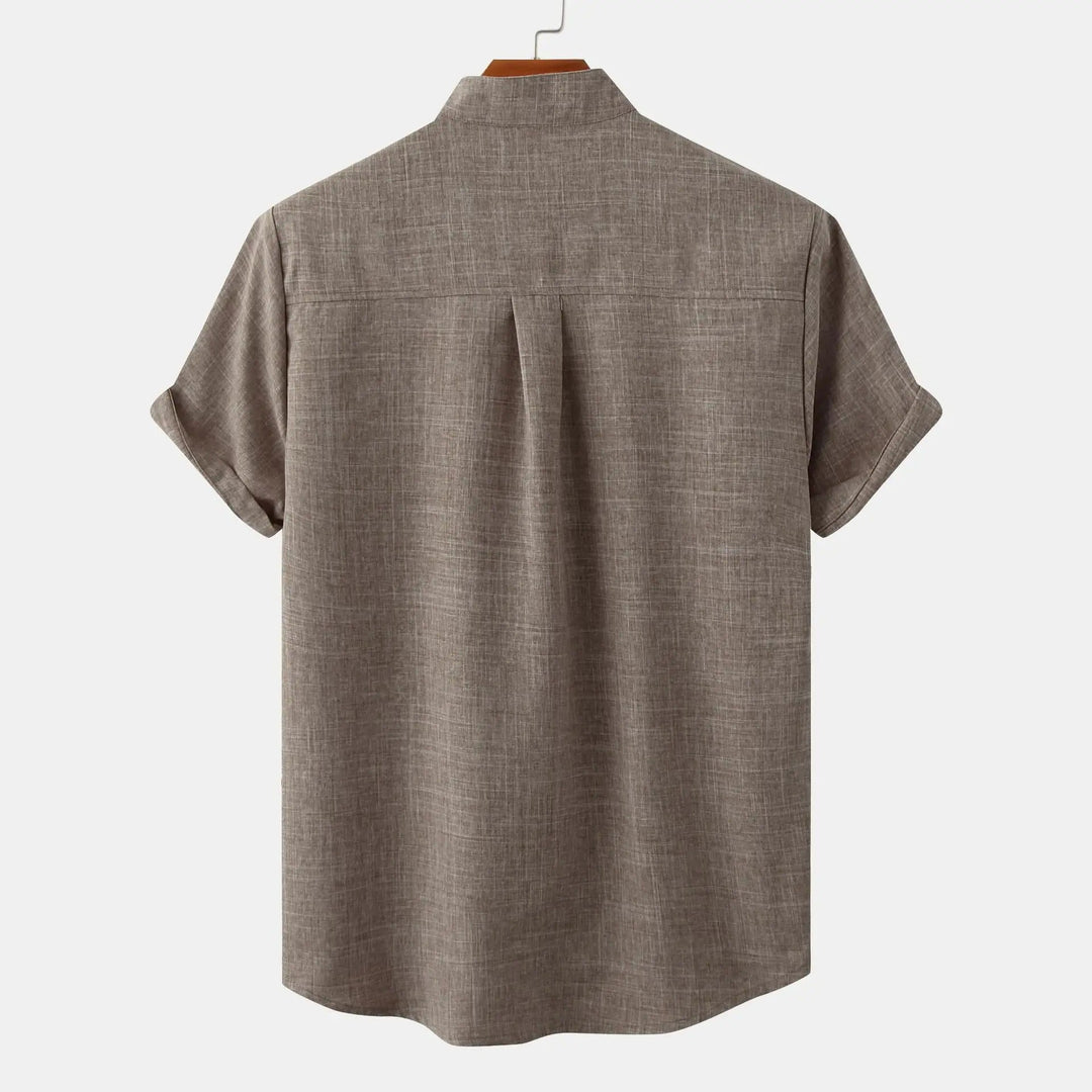 Rowan | Men's Stand Collar Button Front Casual Shirt