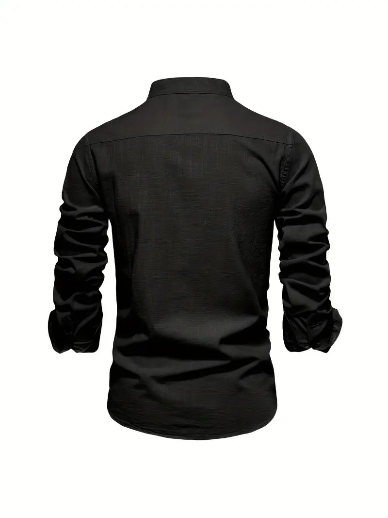 Soren | Men's Stand Collar Button-Up Casual Shirt