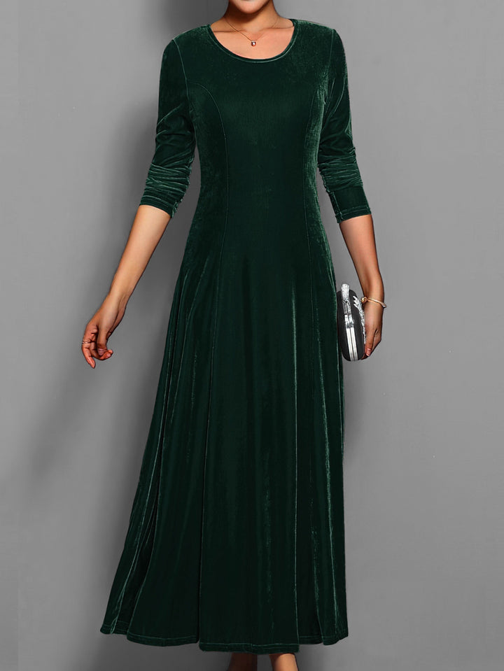 Valeria | Women's Long Sleeve Velvet Maxi Dress