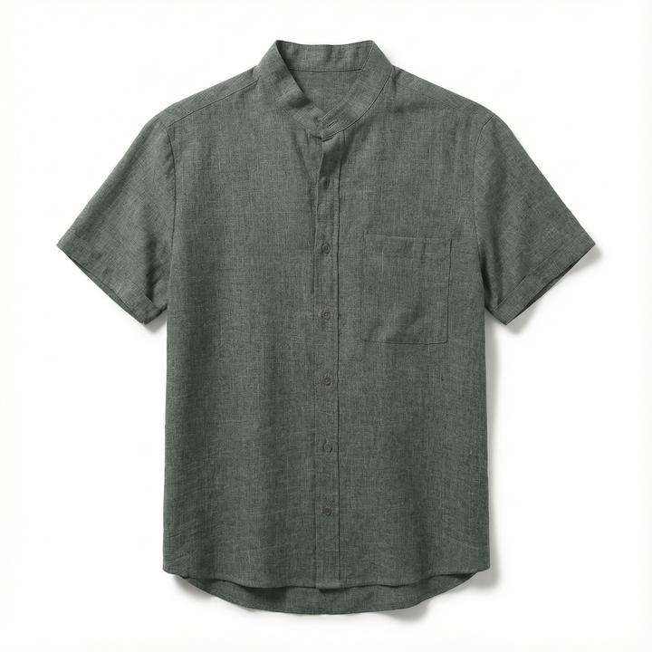 Rowan | Men's Stand Collar Button Front Casual Shirt
