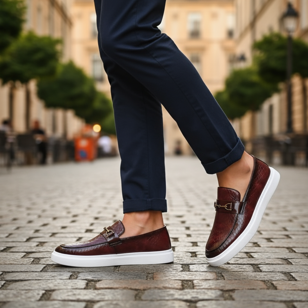 Marco | Men's Textured Slip On Casual Loafers