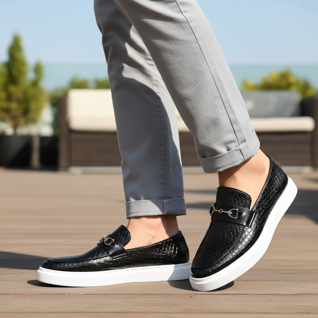 Marco | Men's Textured Slip On Casual Loafers
