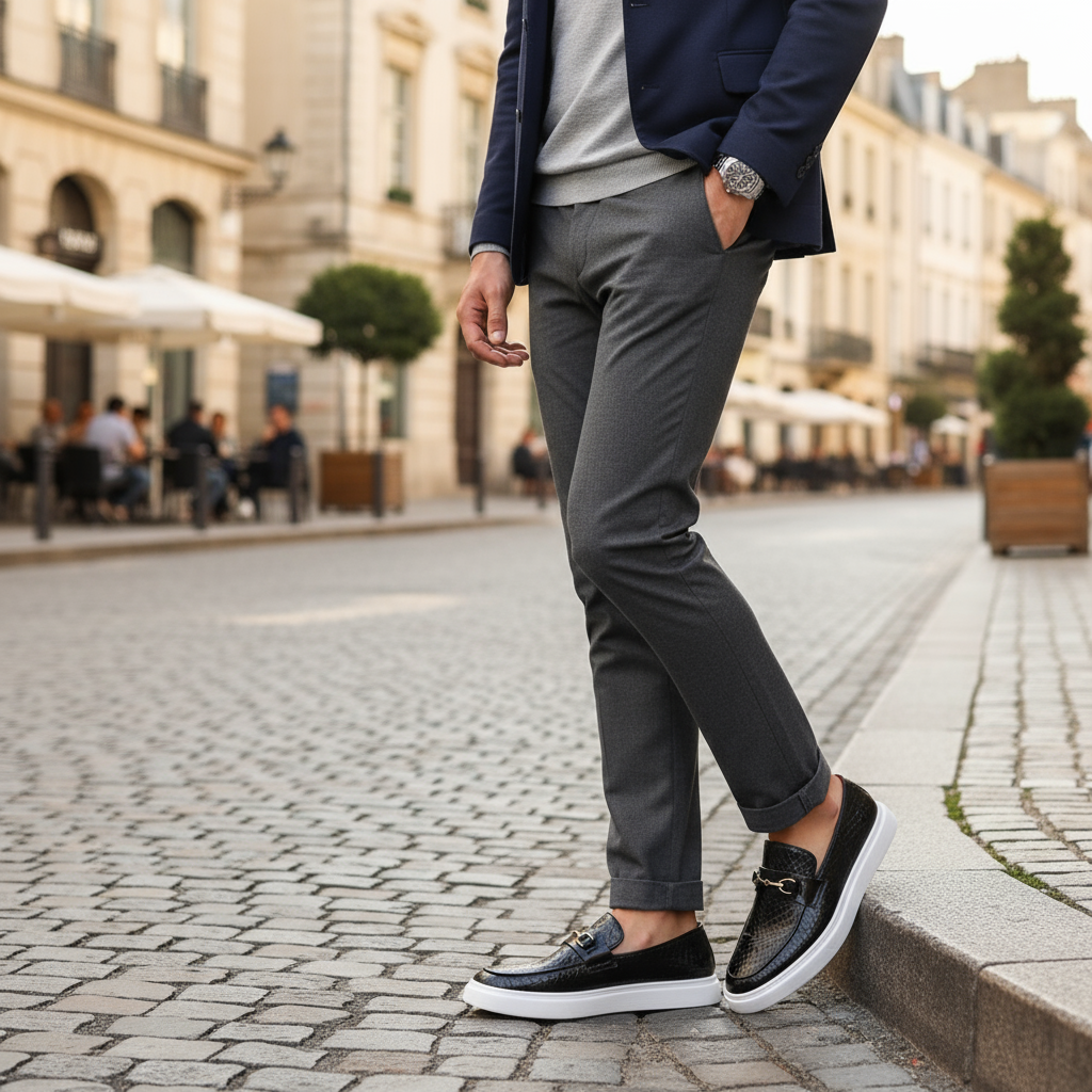 Marco | Men's Textured Slip On Casual Loafers