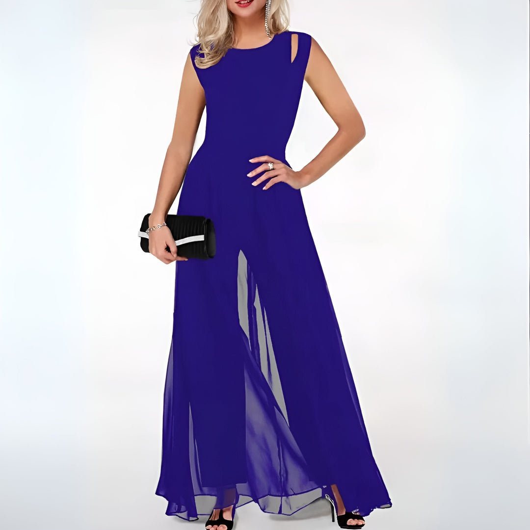 Bianca | Women's Sheer Overlay Wide-Leg Jumpsuit