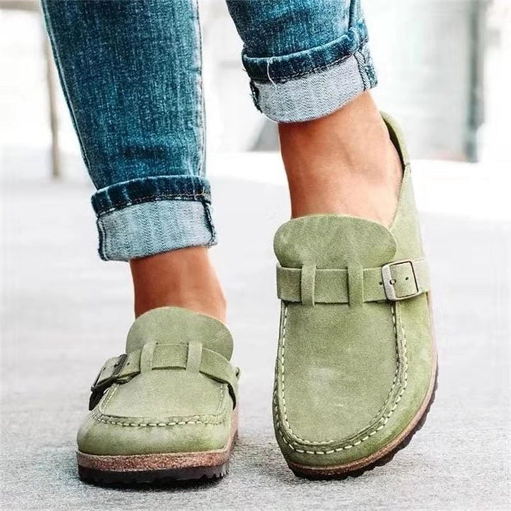 Clara | Women's Supportive Slip-On Buckle Loafers