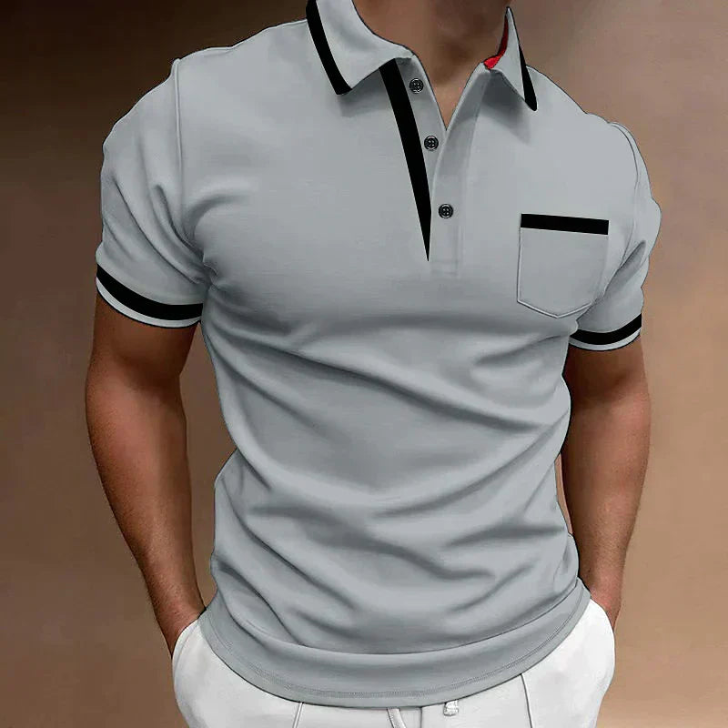 Evan | Men's Contrast Trim Short Sleeve Polo