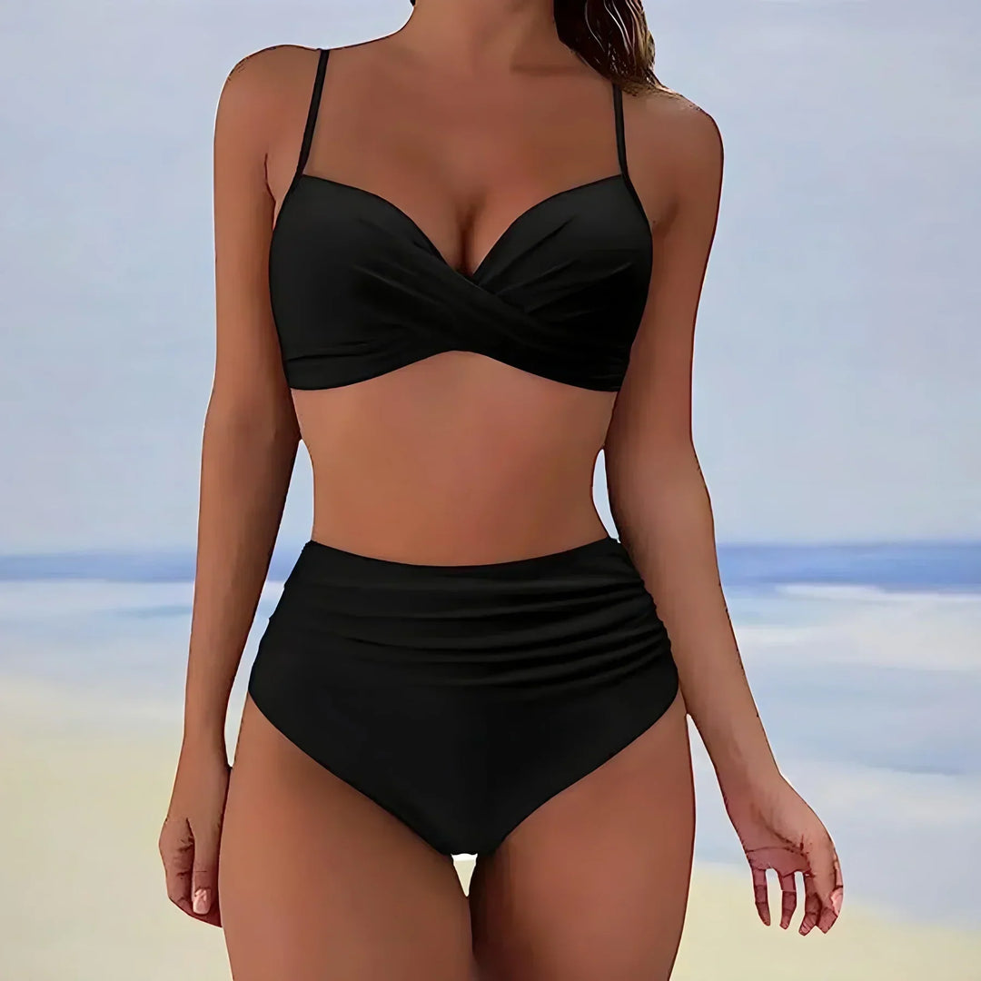 Camille | Women's High Rise Twist Front Bikini Set