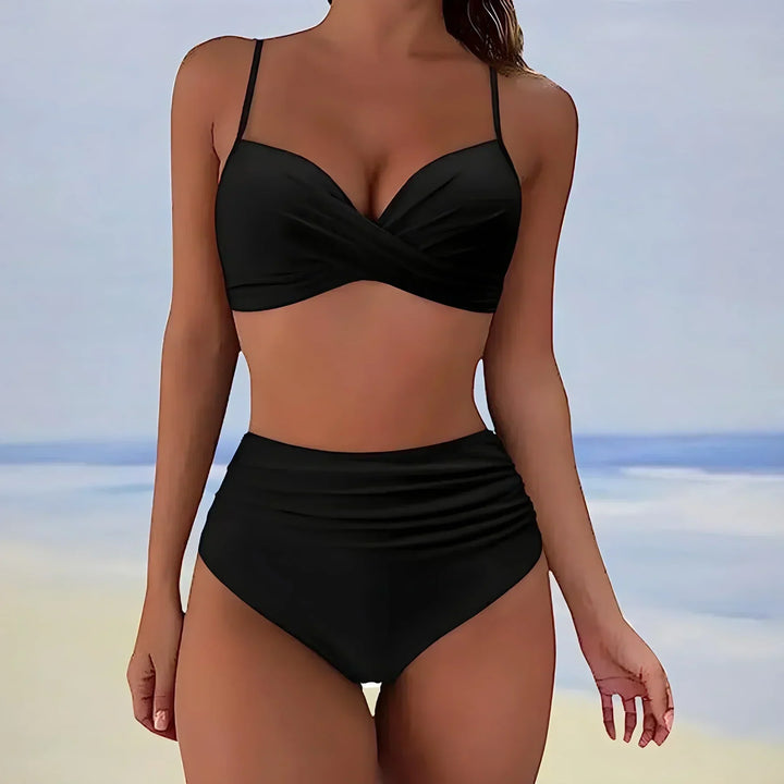 Camille | Women's High Rise Twist Front Bikini Set