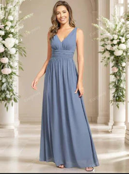 Elise | Women's Sleeveless V-Neck Chiffon Maxi Dress