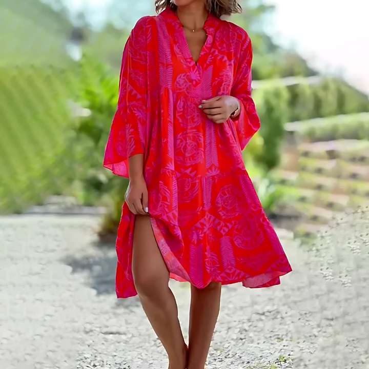 Lola | Women's Tiered Floral Flowing Summer Dress