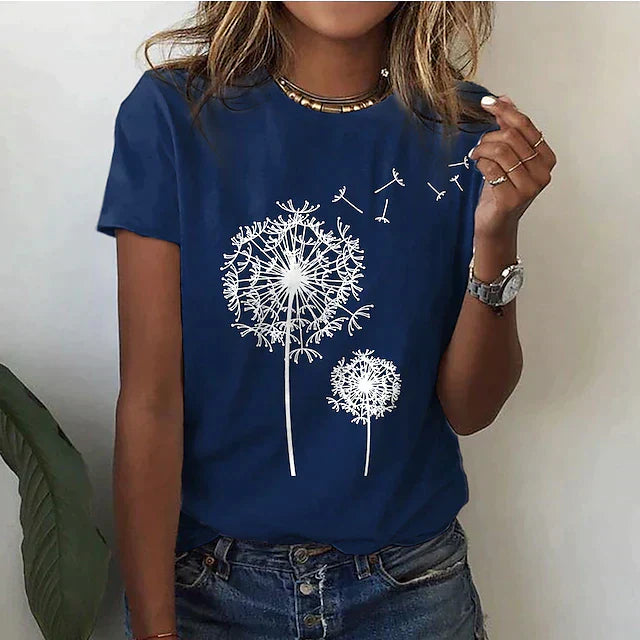 Freya | Women's Printed Round Neck Everyday Tee