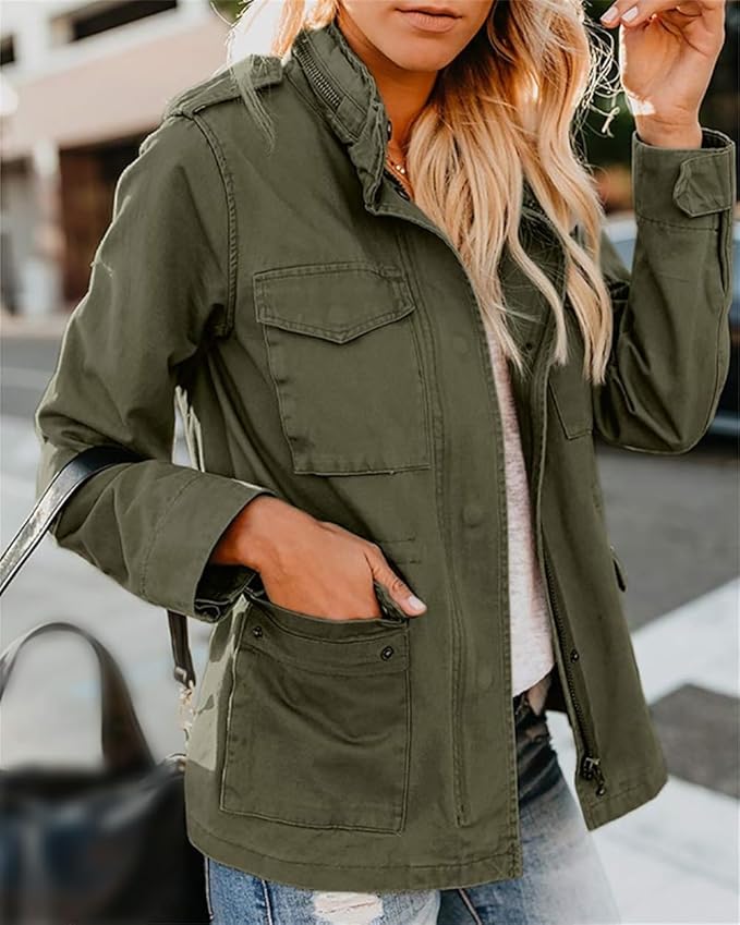 Mila | Women's Utility Zip Front Jacket