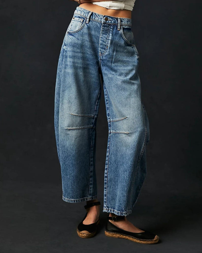 Avery | Women's Relaxed Barrel Leg Denim Pants