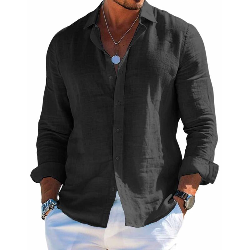 Lucian | Men's Linen Button Up Relaxed Fit Shirt