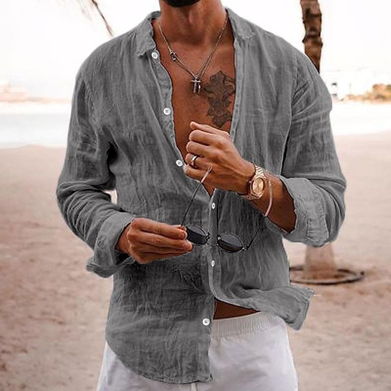 Rafael | Men's Linen Button Up Summer Shirt