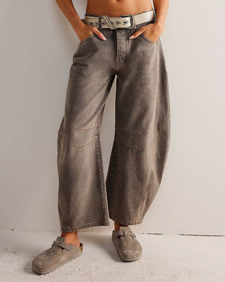 Avery | Women's Relaxed Barrel Leg Denim Pants
