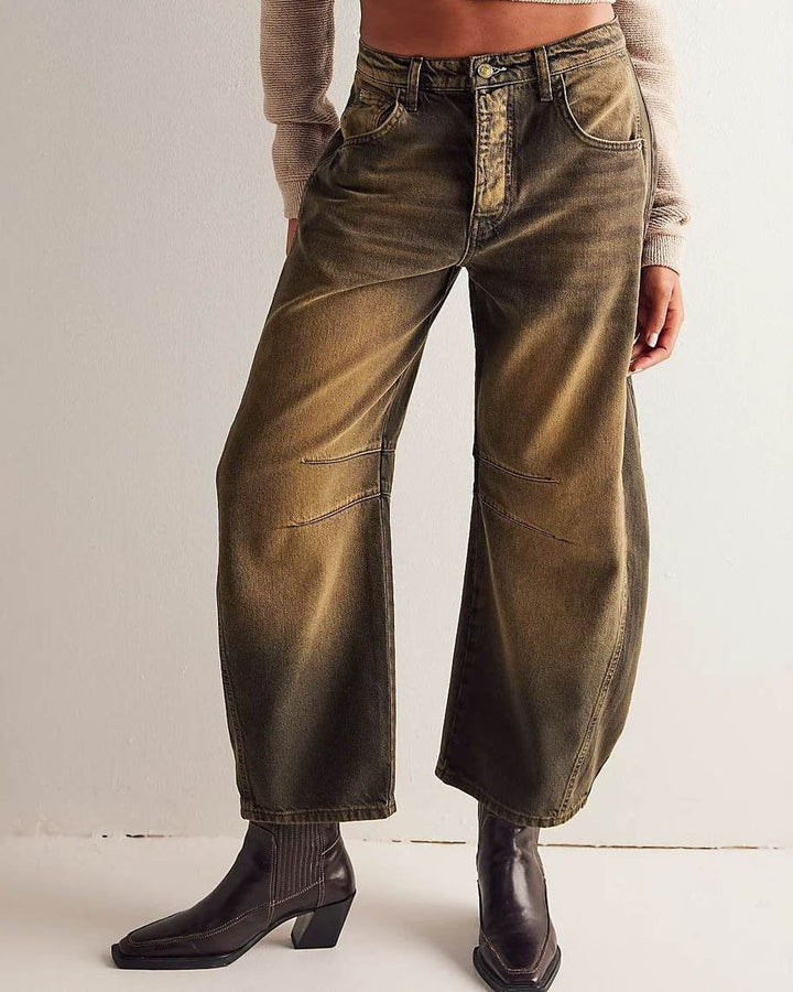 Avery | Women's Relaxed Barrel Leg Denim Pants