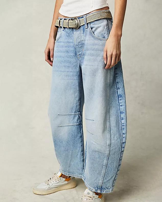 Avery | Women's Relaxed Barrel Leg Denim Pants