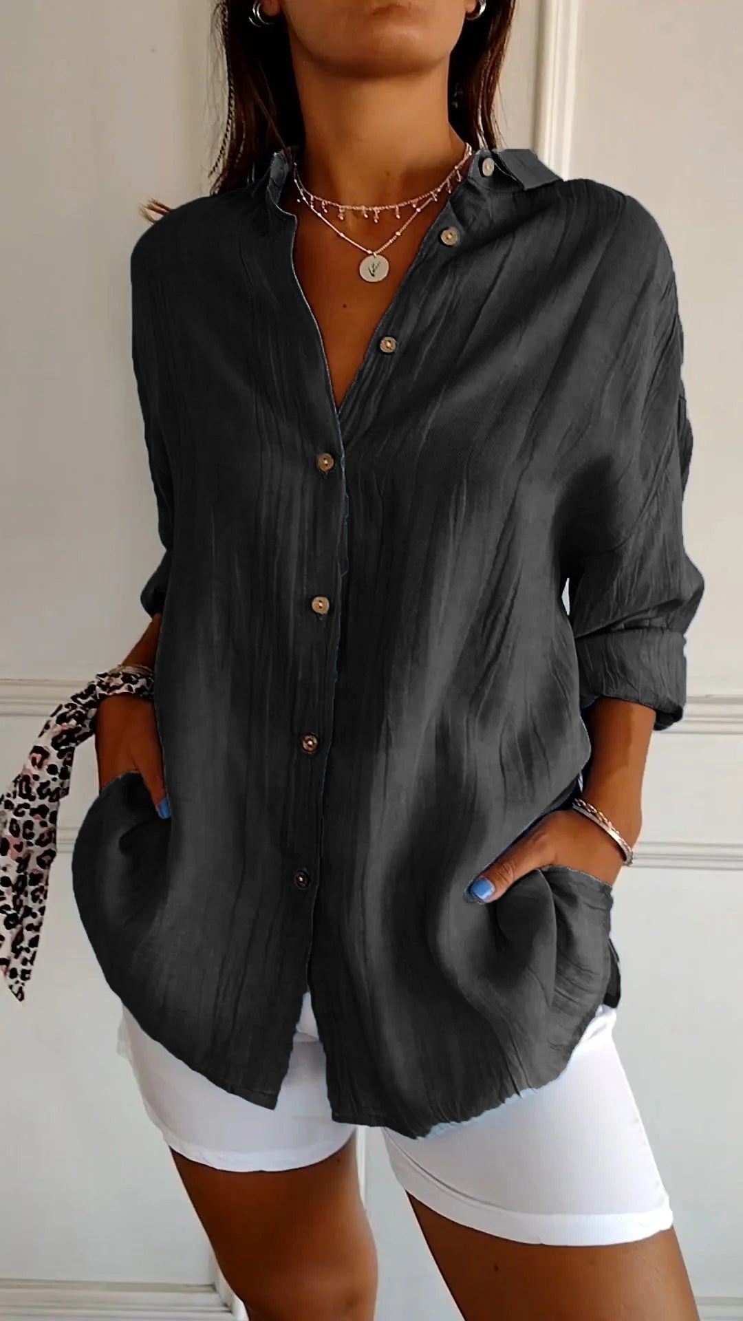 Elira | Women's Button-Up Collared Summer Shirt