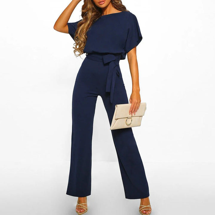 Elowen | Women's Batwing Sleeve Boat Neck Relaxed Jumpsuit