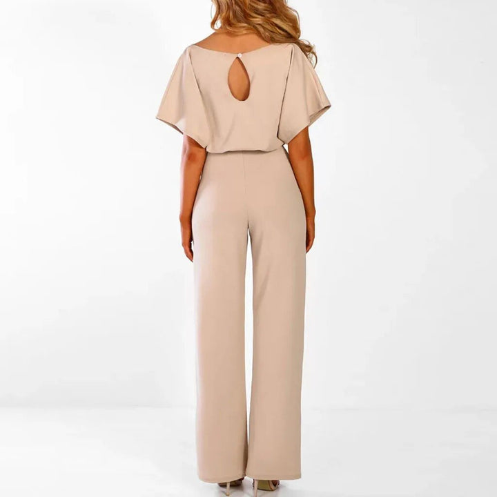 Elowen | Women's Batwing Sleeve Boat Neck Relaxed Jumpsuit