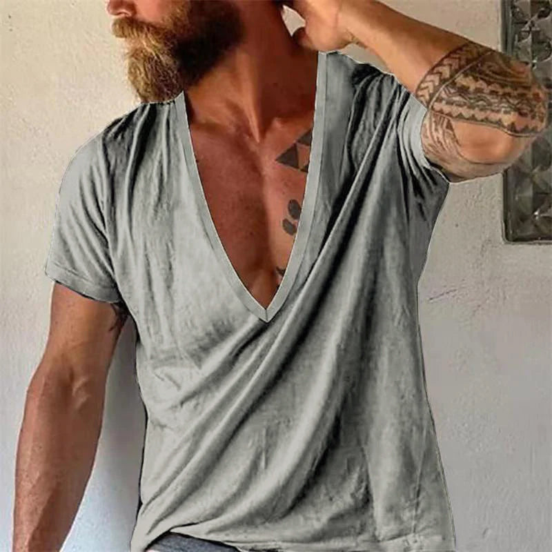 Ryder | Men's Deep Cut V-Neck Slim Fit Short Sleeve Tee