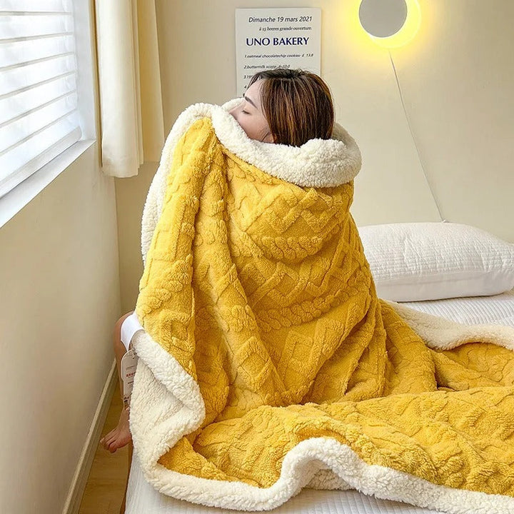 Fleece Blanket Thick Winter Lightweight – Soft, Breathable & Warm, for Couch, Bed & Travel Use